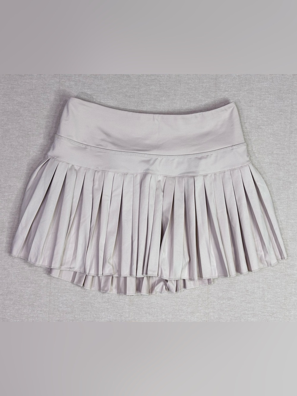 Gold Hinge Pleated Tennis Skort Neutral Athletic Skirt Built In Shorts